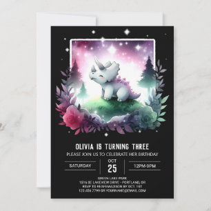 Invitación Fun Triceratops encantado