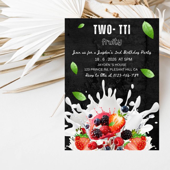 Invitación Fun Tropical Tutti Frutti Two Birthday Party (Subido por el creador)