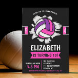 Invitación Fun Volleyball Girl Birthday<br><div class="desc">Have fun with our volleyball themed birthday design! Perfect for your little athlete, this vibrant invitation features a lively illustration of a volleyball, setting the stage for an exciting celebration. Ideal for boys and girls who love to play, this design promises a party full of energy, fun and lots of...</div>