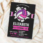 Invitación Fun Volleyball Girl Birthday<br><div class="desc">Have fun with our volleyball themed birthday design! Perfect for your little athlete, this vibrant invitation features a lively illustration of a volleyball, setting the stage for an exciting celebration. Ideal for boys and girls who love to play, this design promises a party full of energy, fun and lots of...</div>