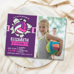 Invitación Fun Volleyball Girl Birthday<br><div class="desc">Have fun with our volleyball themed birthday design! Perfect for your little athlete, this vibrant invitation features a lively illustration of a volleyball, setting the stage for an exciting celebration. Ideal for boys and girls who love to play, this design promises a party full of energy, fun and lots of...</div>