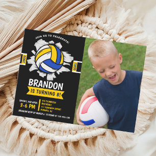 Invitación Fun Volleyball Kids Birthday