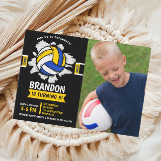 Invitación Fun Volleyball Kids Birthday