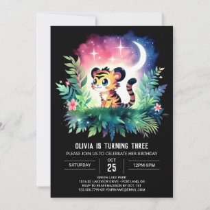 Invitación Fun Whimsical Tiger Birday