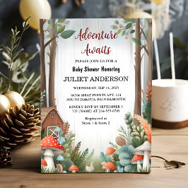 Invitación Fun Wild Mother To Be Wood Woodland Baby Shower