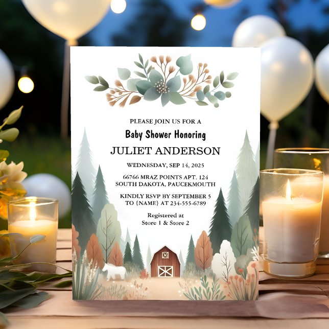 Invitación Fun Wild Mother To Be Wood Woodland Baby Shower (Subido por el creador)