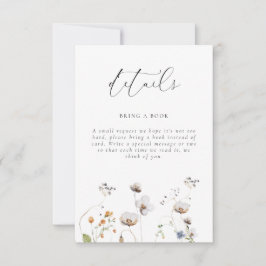 Invitación Fun Wildflowers Baby Shower Enclosure Card