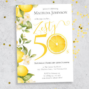 Invitación Fun Zesty Lemon 50 cumpleaños