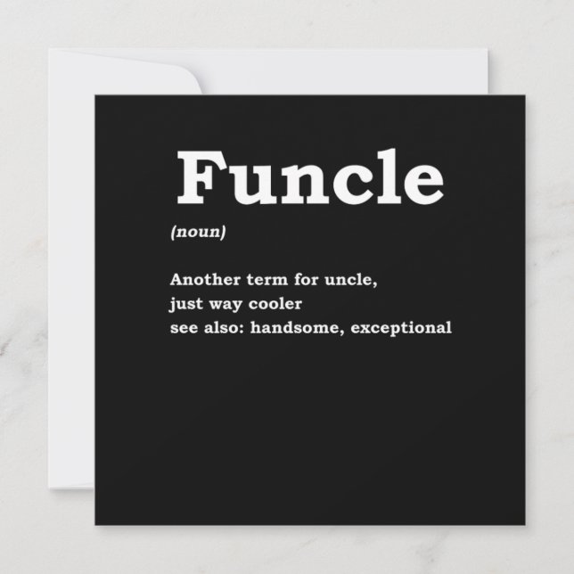 Invitación Funcle Funny Uncle Family Member Best Uncle Gift (Anverso)