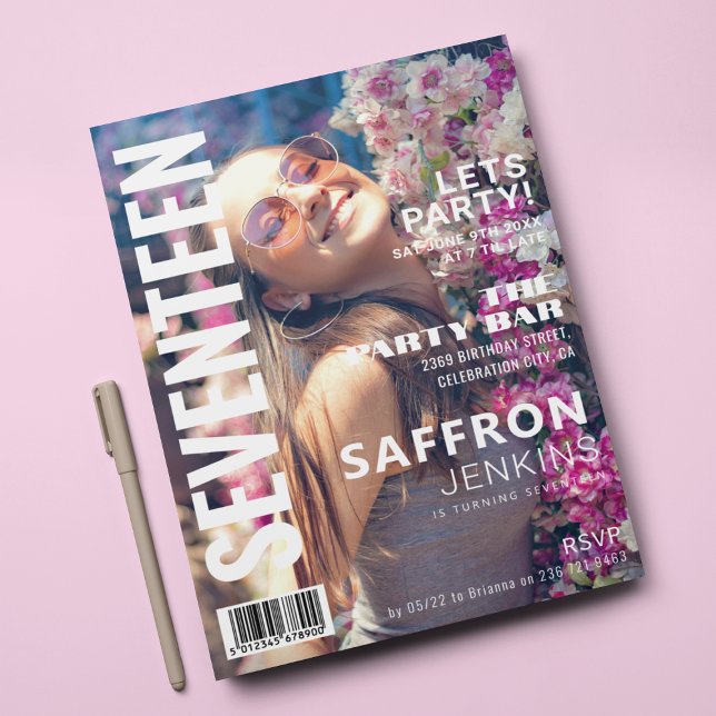 Invitación Funda de la revista | Fiesta de cumpleaños (Subido por el creador)