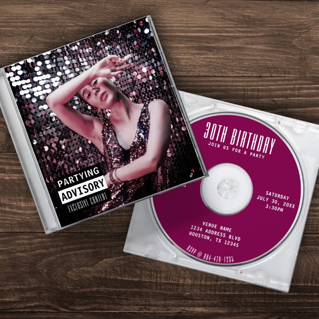 Invitación Funda de música CD Portada del álbum 30 cumpleaños (Subido por el creador)