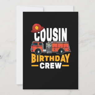 Invitación Fundador bombero bombero primo cumpleaños equipo d