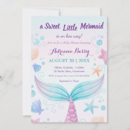 Invitación Fundición Baby Shower Starfish Shell Under the Sea