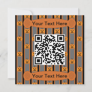 Invitación Fundición y fantasía Calabazas de Halloween QR Cód