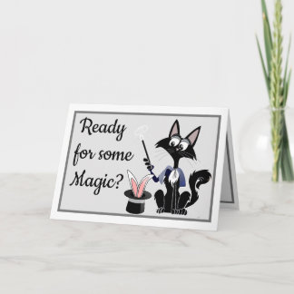 Invitación Fundido gato personalizado magia truco de cumpleañ
