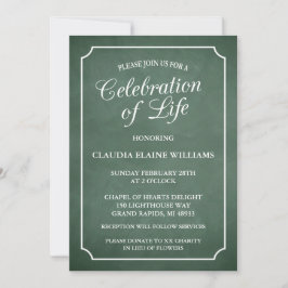 INVITACIÓN FÚNEBRE DE CELEBRACIÓN DE VIDA EN PIZAR