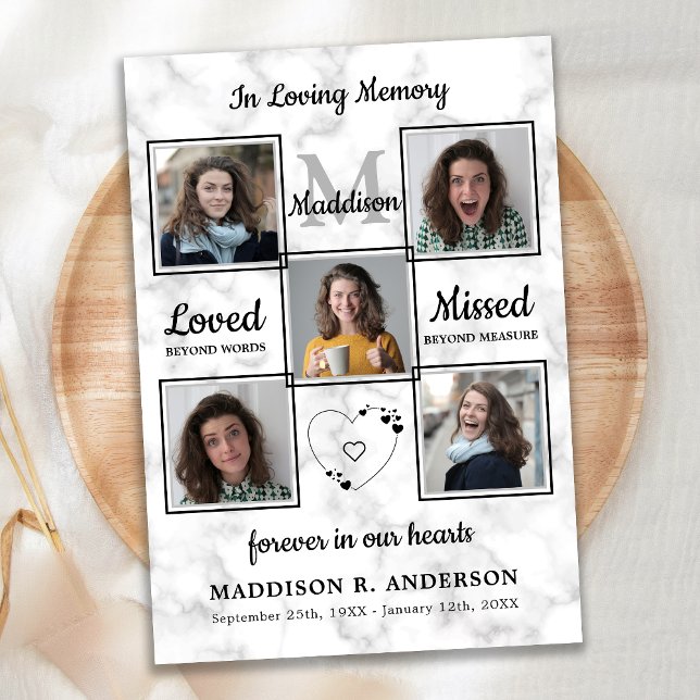 Invitación Funeral 5 Fotos Celebración Conmemorativa De La Vi (Subido por el creador)