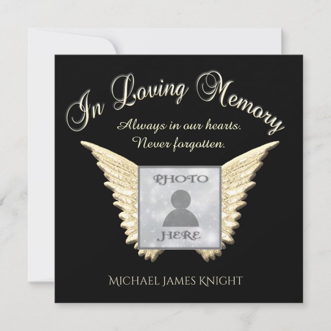 Invitación Funeral / Aviso de celebración de la vida (Anverso)