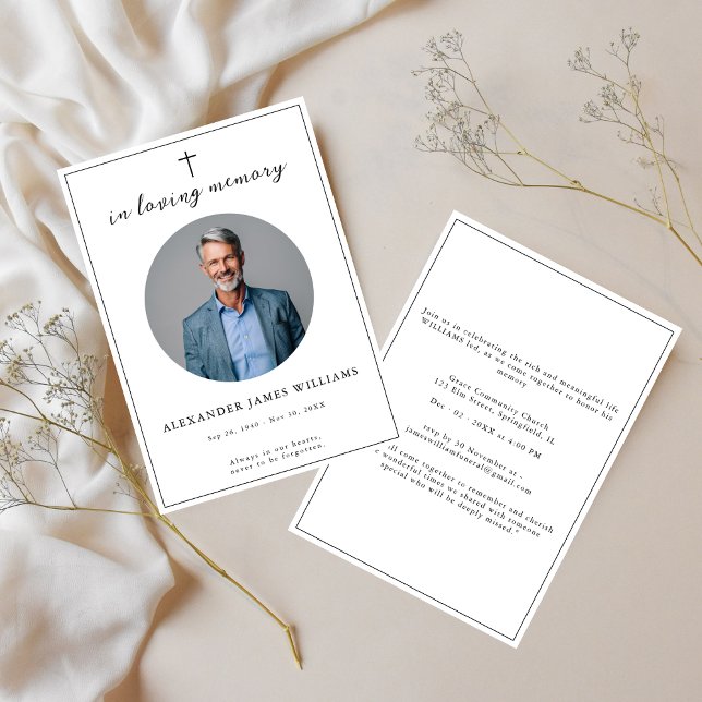 Invitación Funeral Católico En La Foto De La Memoria Amada (Subido por el creador)