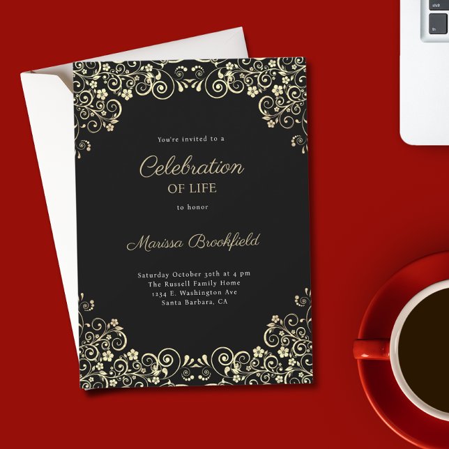 Invitación Funeral Celebration of Life Memorial Service (Subido por el creador)