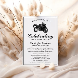 Invitación Funeral de Motocicleta   Simpatía por Celebración 