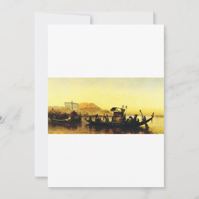 Invitación Funeral de una momia en el Nilo de Frederick Arthu (Anverso)