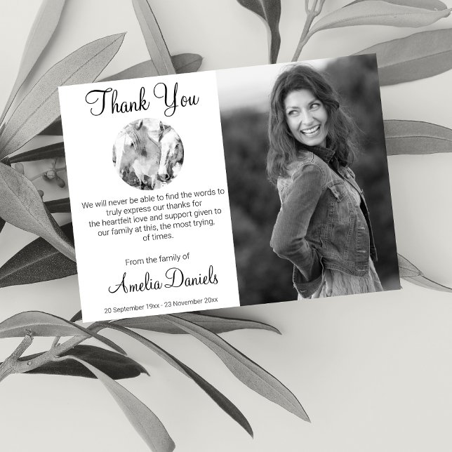 Invitación Funeral del caballo blanco Foto Gracias Cartas (Subido por el creador)