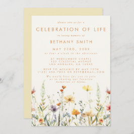 Invitación Funeral del Servicio Rústico Memorial de Flores Si