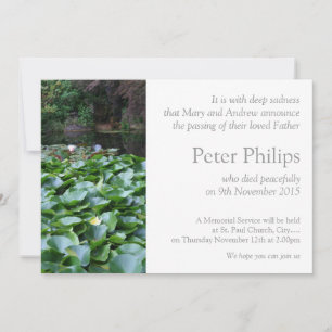 Invitación Funeral Garden 5 Lotus