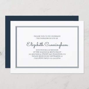 Invitación Funeral Memorial Moderno y Simple Elegante