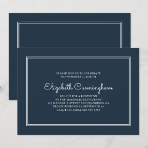 Invitación Funeral Memorial Moderno y Simple Elegante