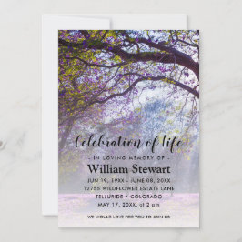 Invitación Funeral moderno | Celebración de la vida