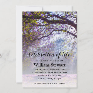 Invitación Funeral moderno   Celebración de la vida