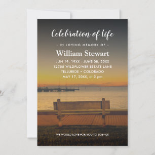 Invitación Funeral moderno   Celebración de la vida