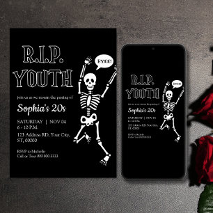 Invitación Funeral por mi Juventud, RIP 20's