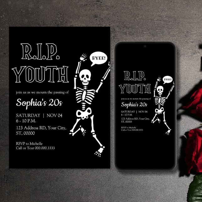 Invitación Funeral por mi juventud, RIP 20's (Subido por el creador)
