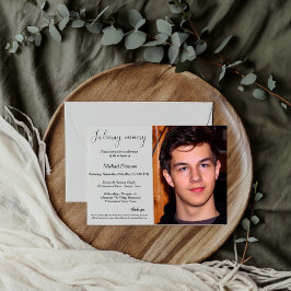 Invitación Funeral, servicio conmemorativo, celebración de la