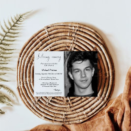 Invitación Funeral, servicio conmemorativo, celebración de la