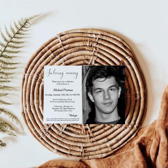 Invitación Funeral, servicio conmemorativo, celebración de la (Subido por el creador)