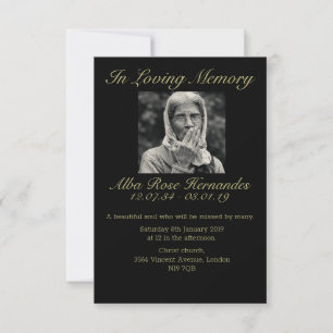 Invitación funeraria