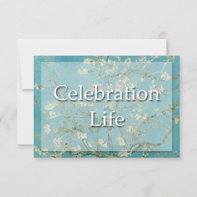 Invitación funeraria de la celebración Blossom Van (Anverso)