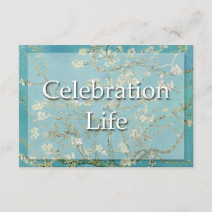 Invitación funeraria de la celebración Blossom Van