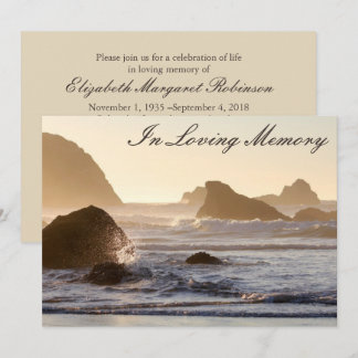 Invitación funeraria del servicio de conmemoración