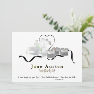 Invitación funeraria - Editable