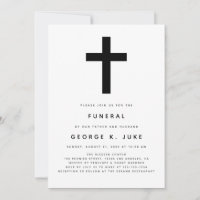 Invitación funeraria Minimalista moderna