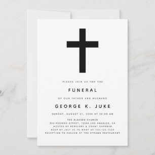 Invitación funeraria Minimalista moderna