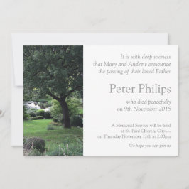 Invitación funeraria Tree Peaceful Garden 6