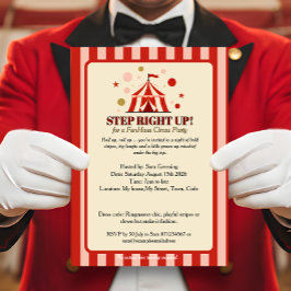 Invitación FunHaus Circus Party Big-Top