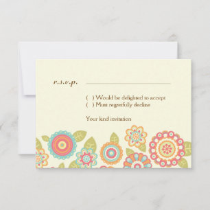 Invitación Funky Boho Retro Flowers Boda