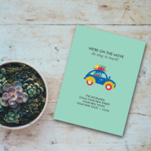 Invitación Funky Car Moving